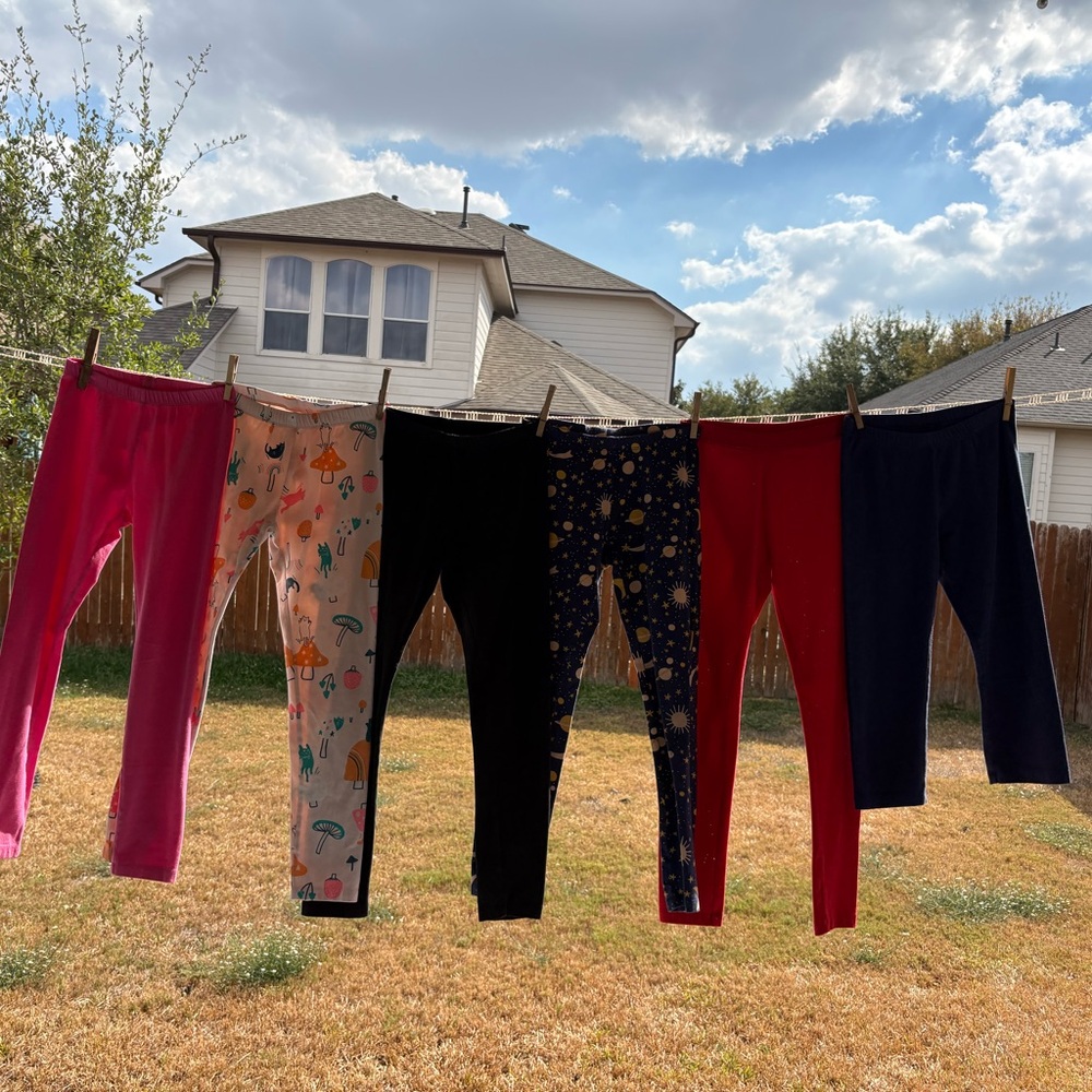 Leggings LOT girls size L 10/12 (6 pair included)